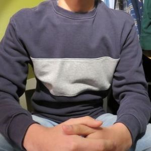 Blue striped sweater